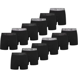 Keanu Mens Plain Boxer Shorts (Pack of 12) / Black